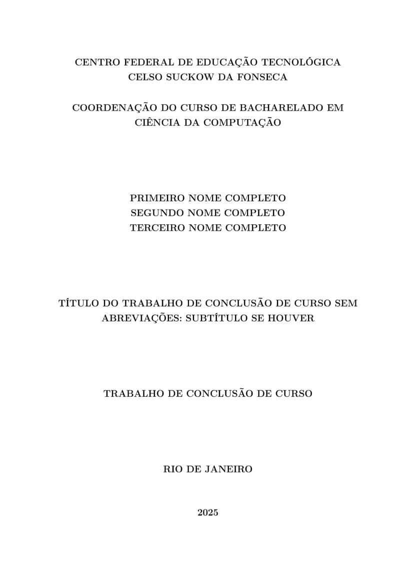 CEFET-RJ - TCC