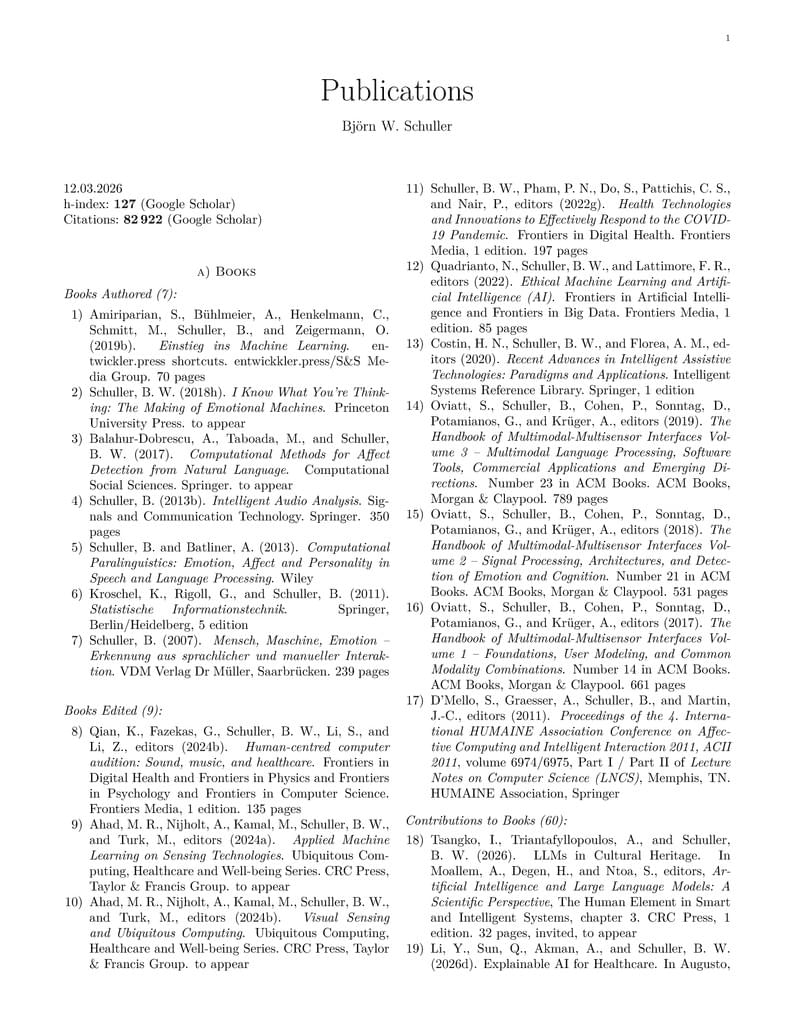 Publications by Björn Schuller