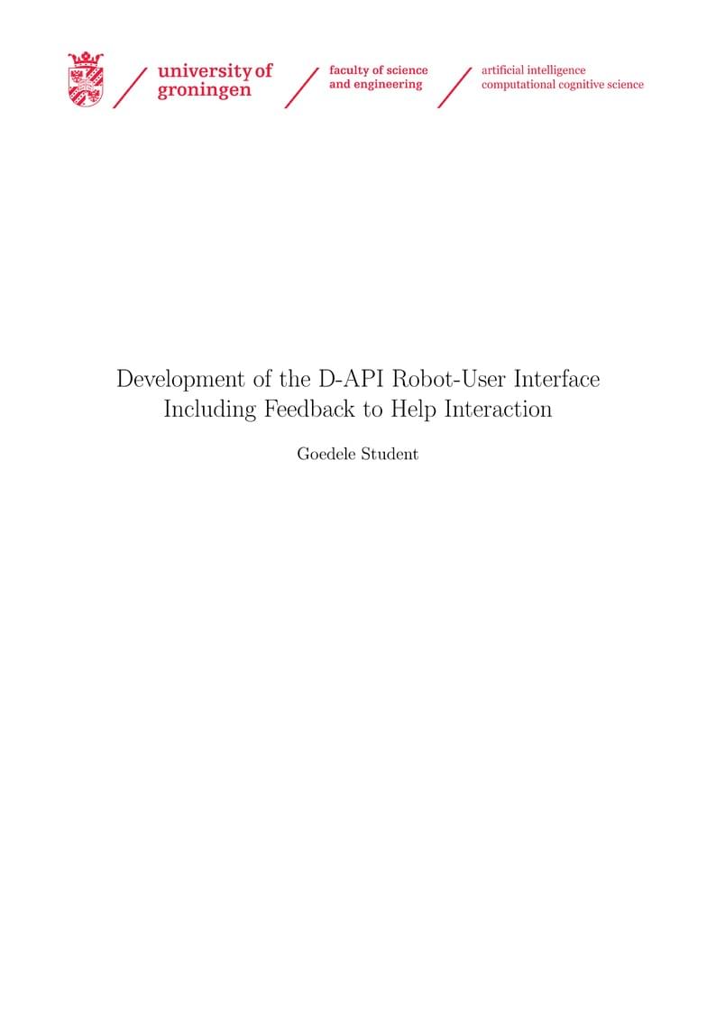 University of Groningen - MSc AI & CCS - Master's Thesis Template