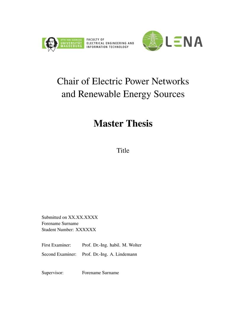 LENA-Template for Degree Thesis