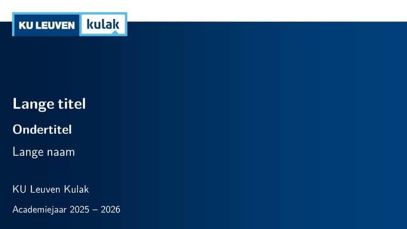Kulak Beamer template (2026)