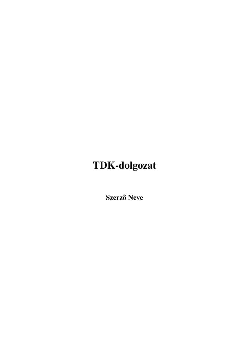 Student Research Conference template (Hungarian)