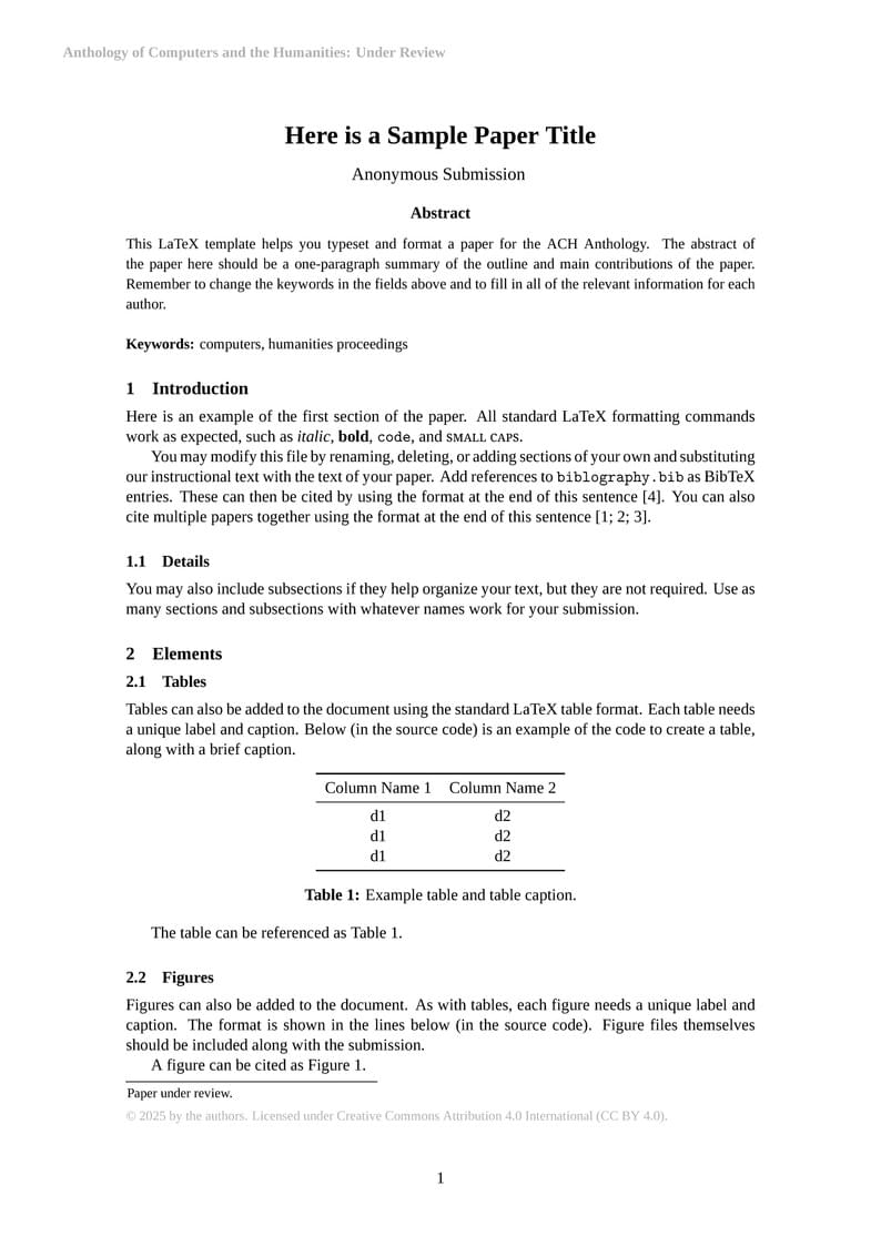 ACH Proceedings Paper Template