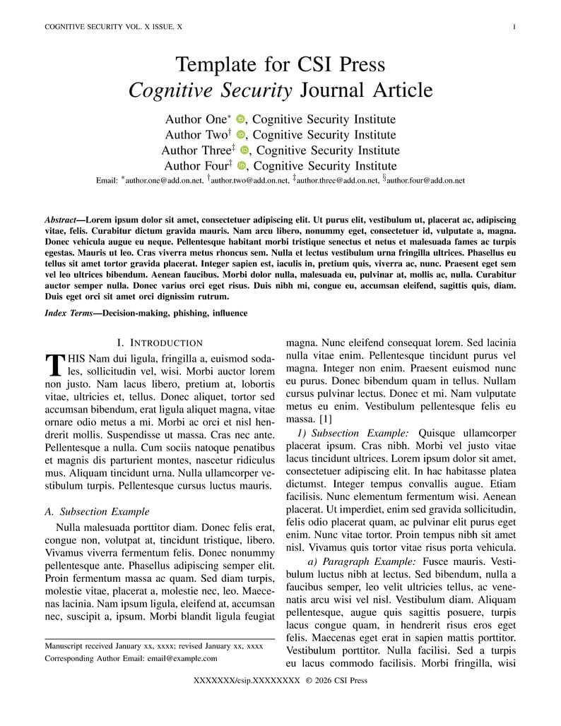 CSI Press Official Template