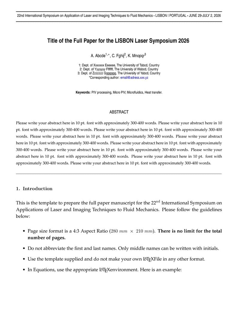 LISBON Laser Symposium PaperTemplate