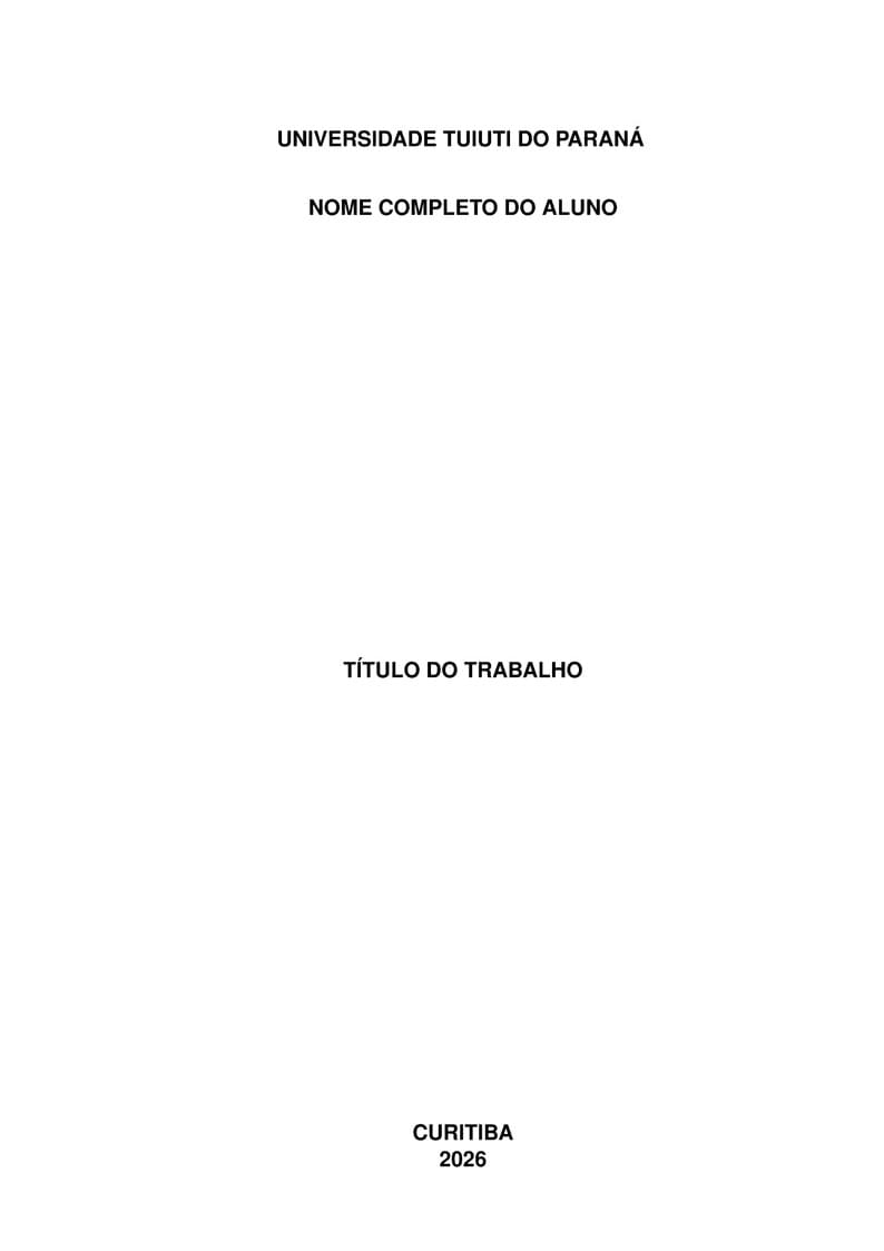Universidade TUIUTI do PARANÁ (UTP) TCC
