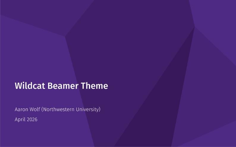 Wildcat Beamer Theme