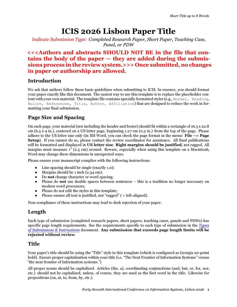 ICIS2026 Conference Paper Template
