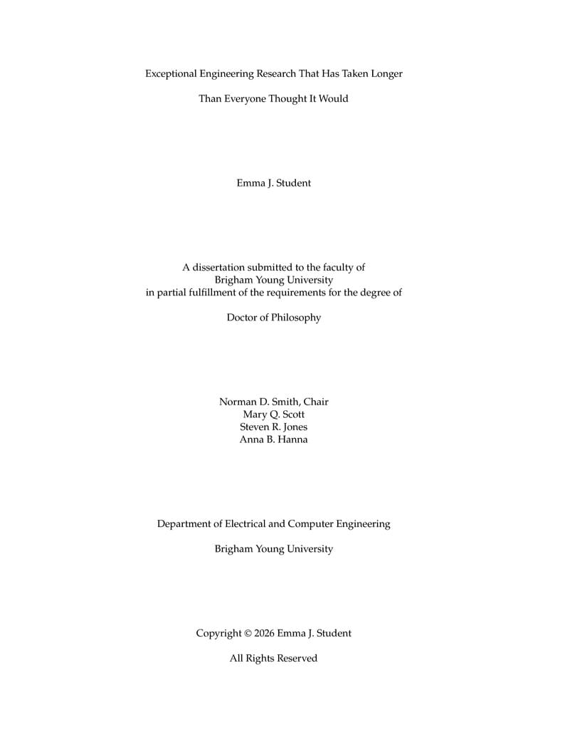 BYU Engineering thesis/dissertation template