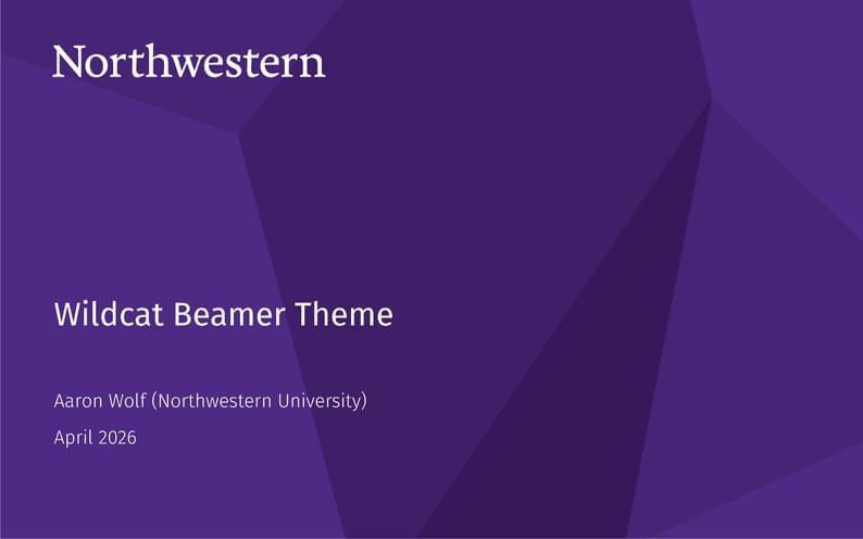 Wildcat Beamer Theme