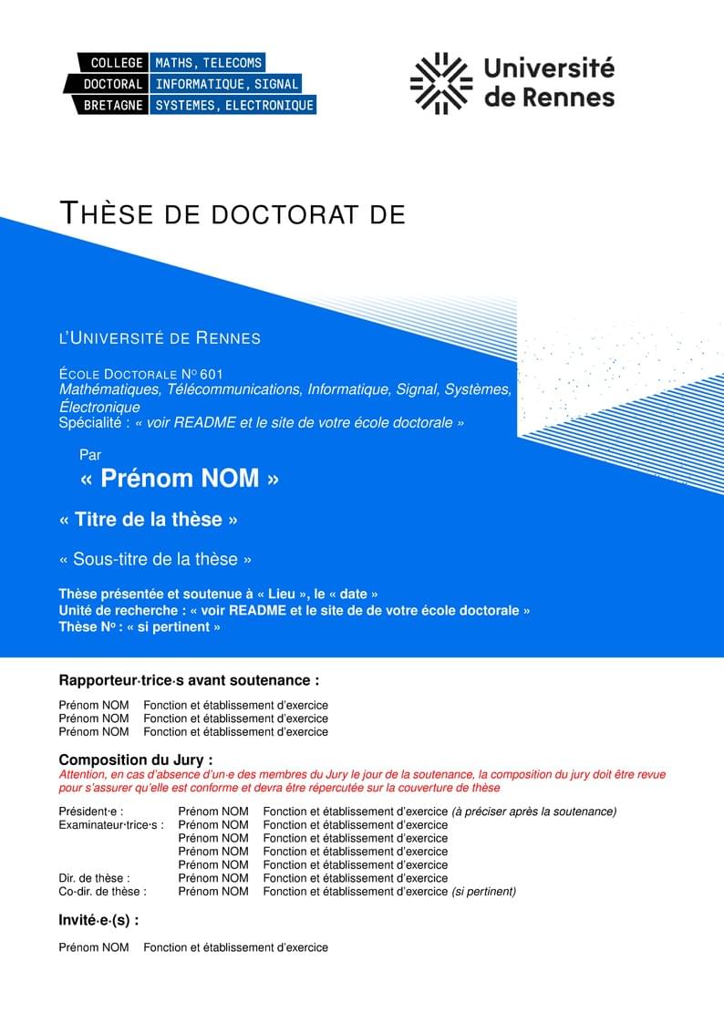 Collège Doctoral de Bretagne - thesis template