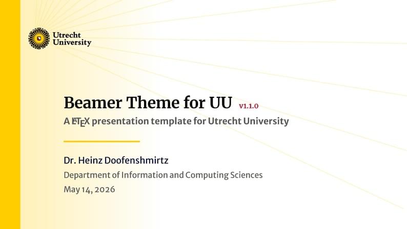 Utrecht University Beamer Template