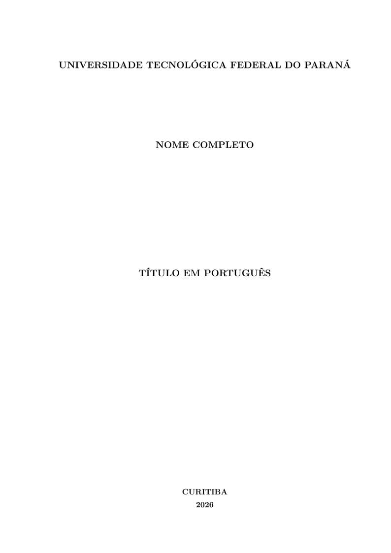 Modelo LaTeX PPGSE UTFPR
