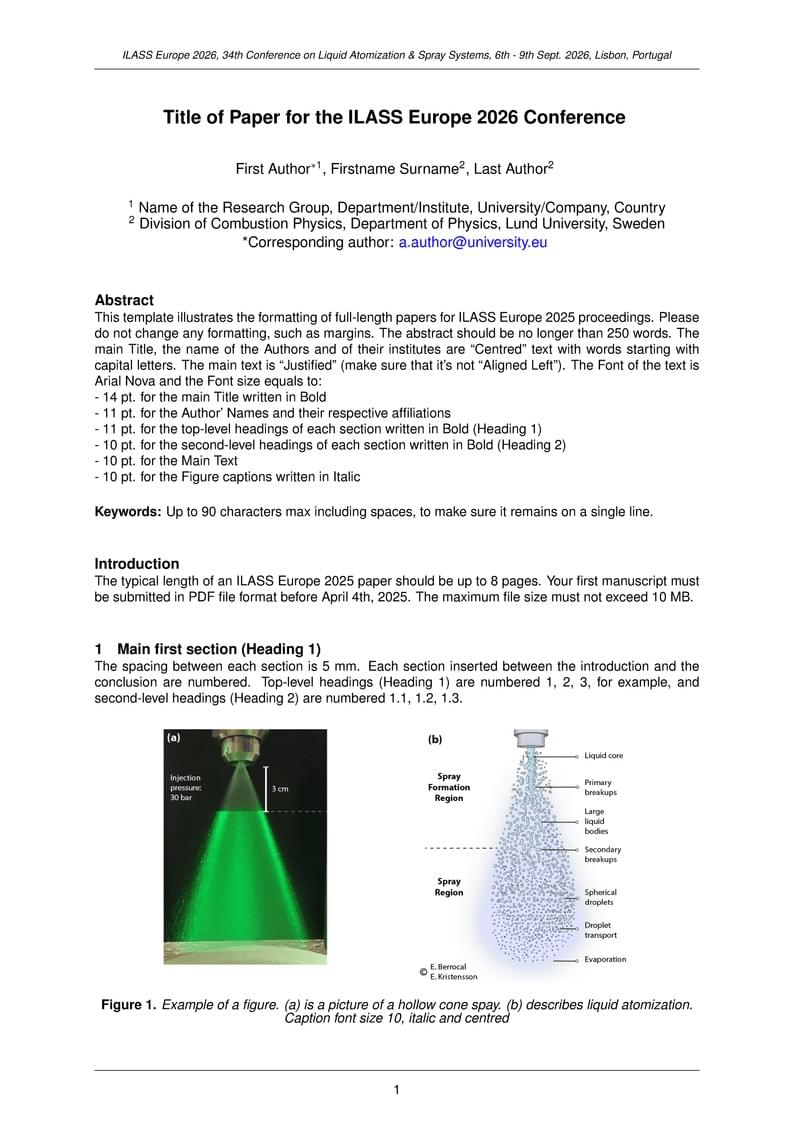 ILASS Europe 2026 Conference Paper Template