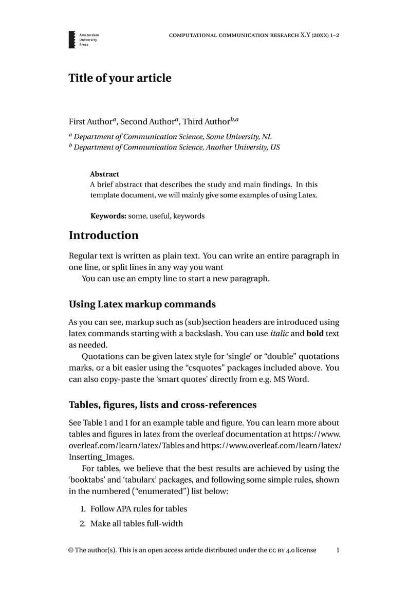 Computational Communication Research Template