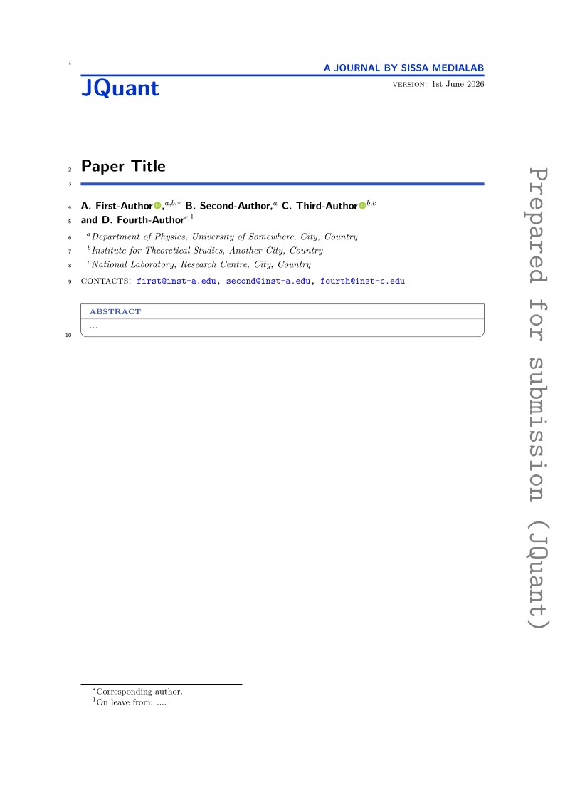 Author template jsty3 - JQuant