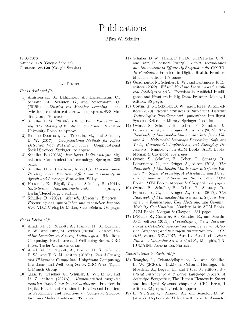 Publications by Björn Schuller