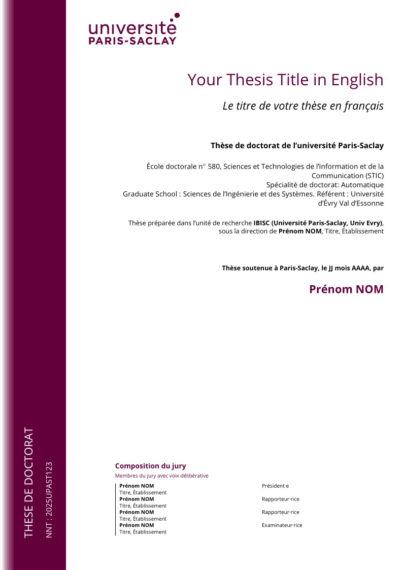 Template of University Paris Saclay 2026