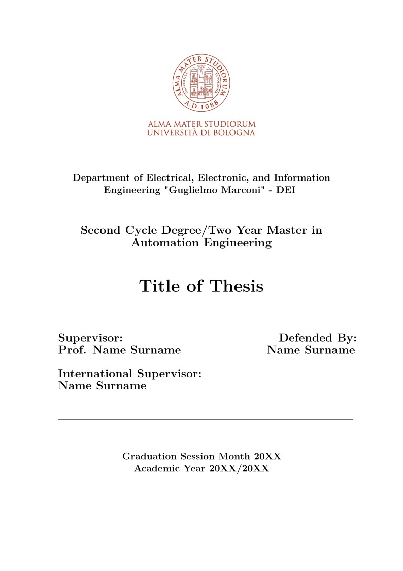 Unibo Thesis Templete