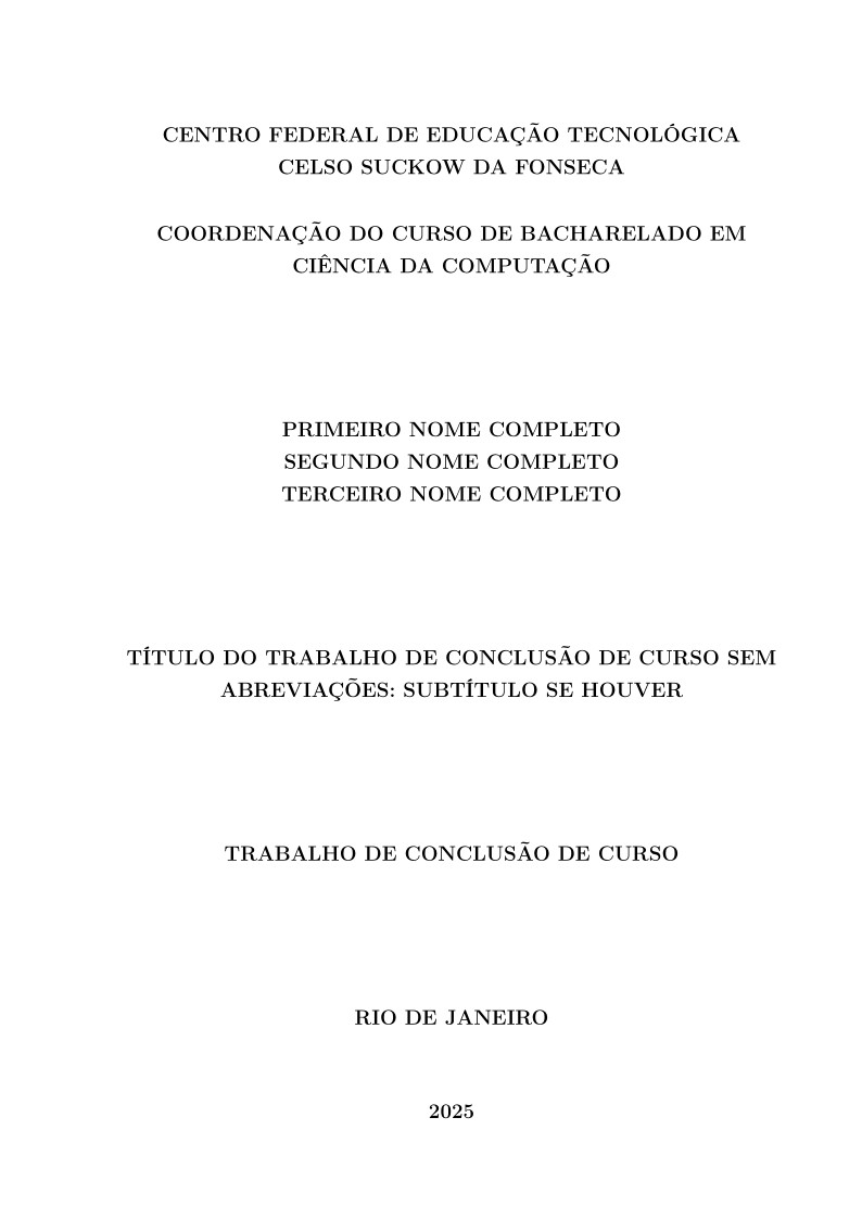 CEFET-RJ - TCC