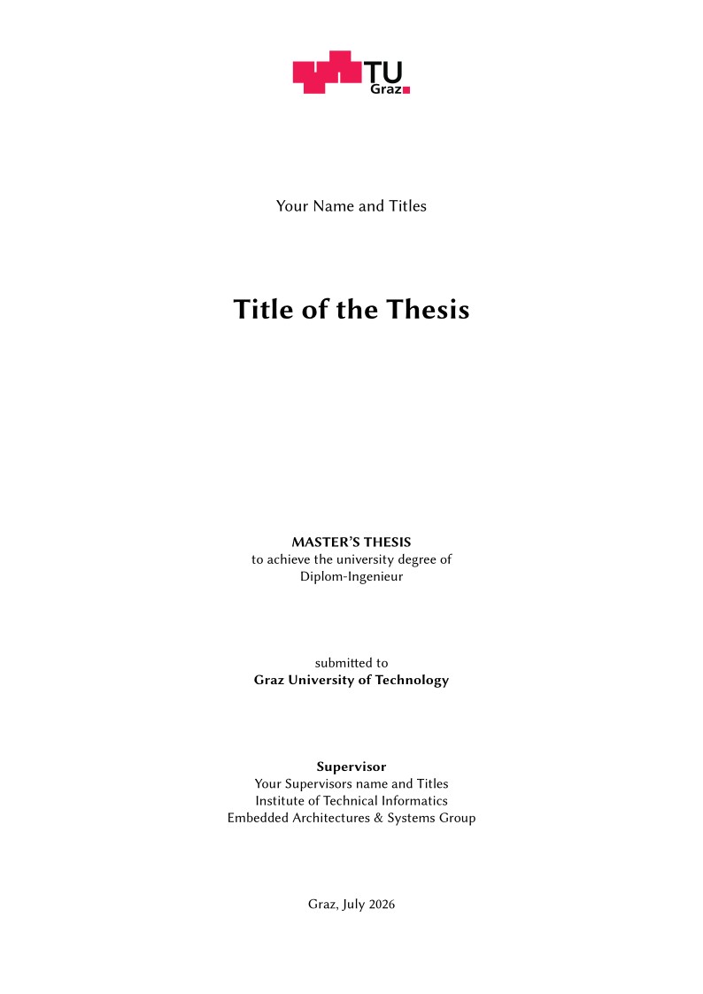 Thesis Template EAS TU Graz