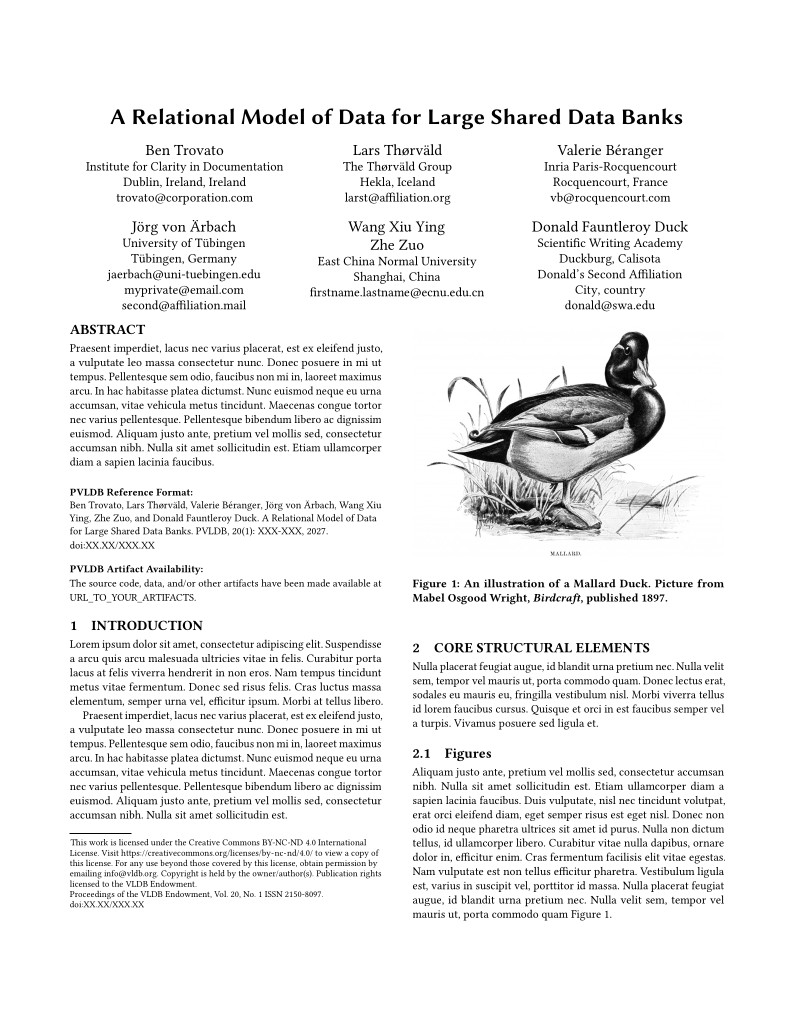 Official VLDB Template