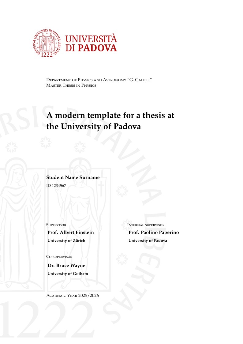 UniPD modern thesis template