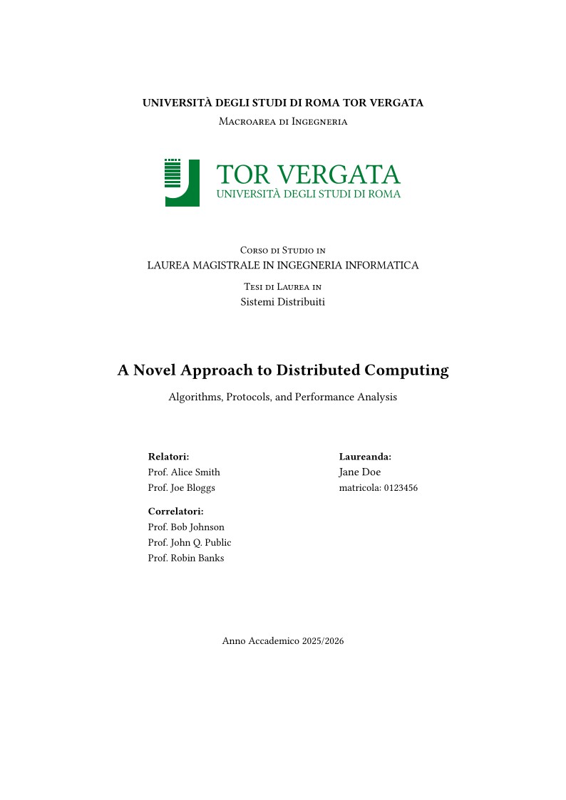 Tor Vergata Master and PhD Thesis Template