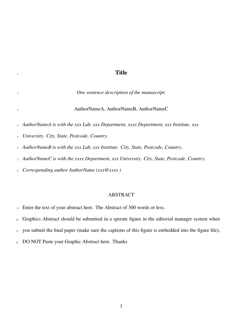 Photogrammetric Engineering & Remote Sensing (PE&RS) LaTeX Template