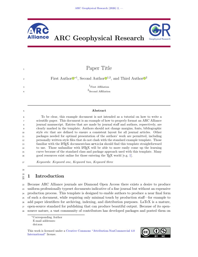 ARC-Geophysical Research Official Template