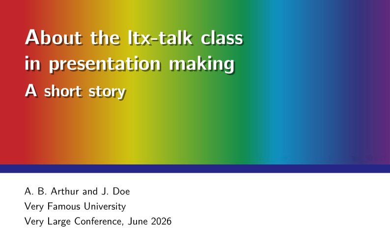 An example of the ltx-talk class