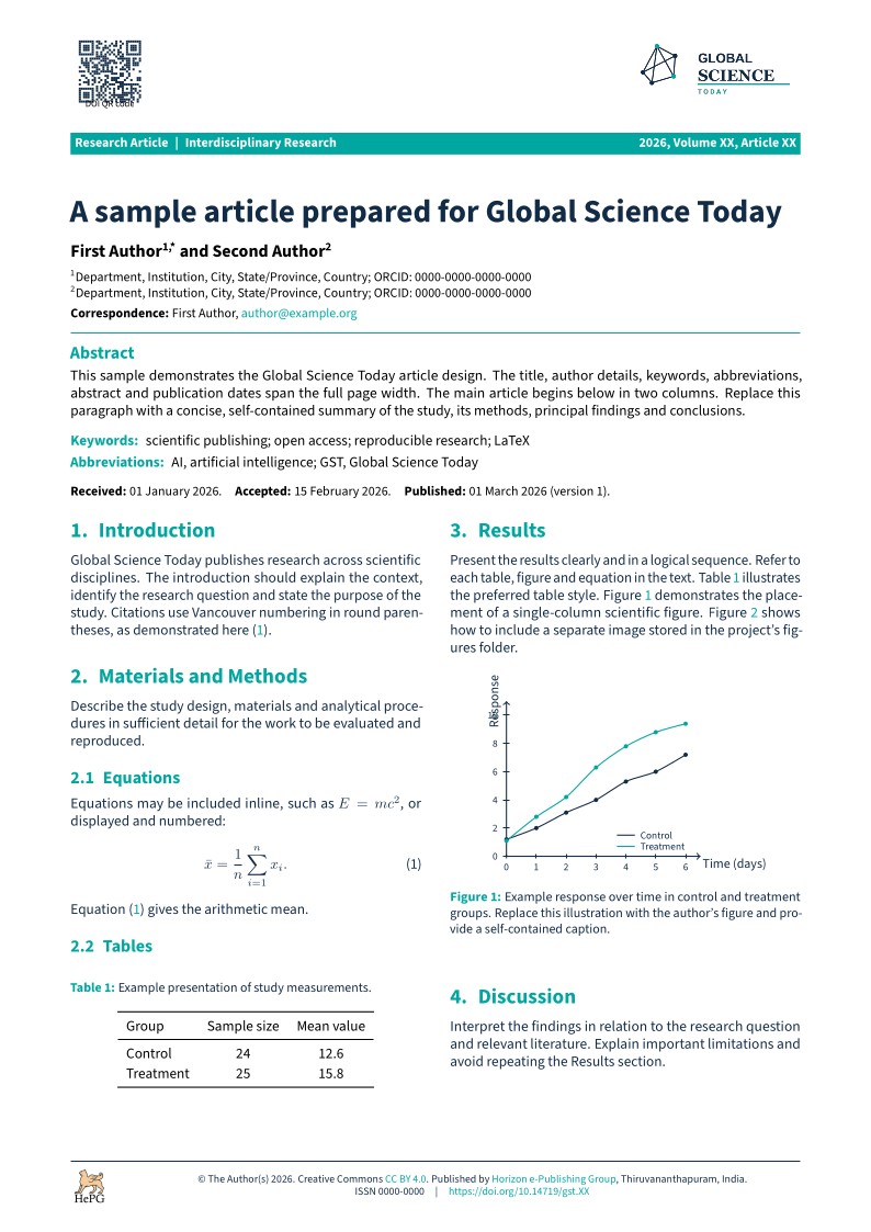 Global Science Today Official Overleaf Template