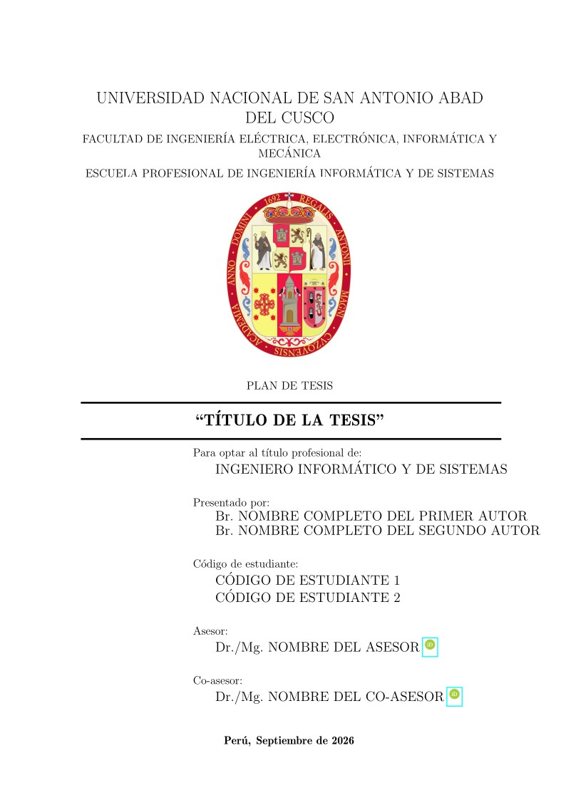 Plantilla plan de tesis EPIIS