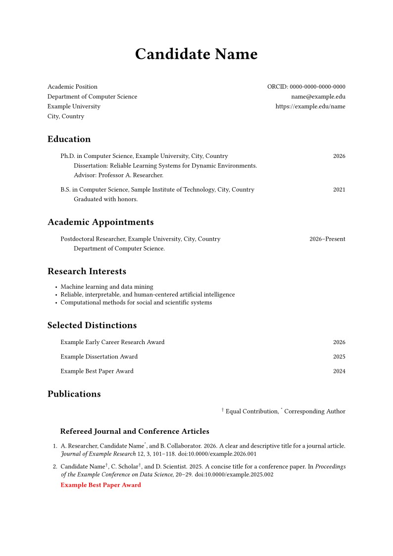 Xovee's CV Template