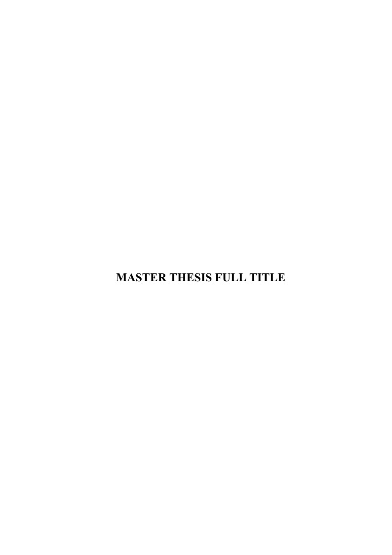 Jordan University of Science and Technology (JUST) - Thesis Template - 2026