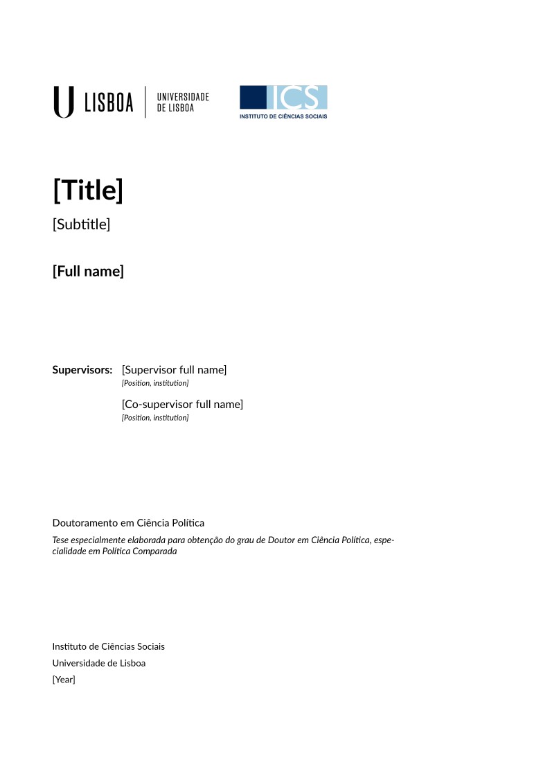 ICS-ULisboa PhD Thesis Template (Comparative Politics)