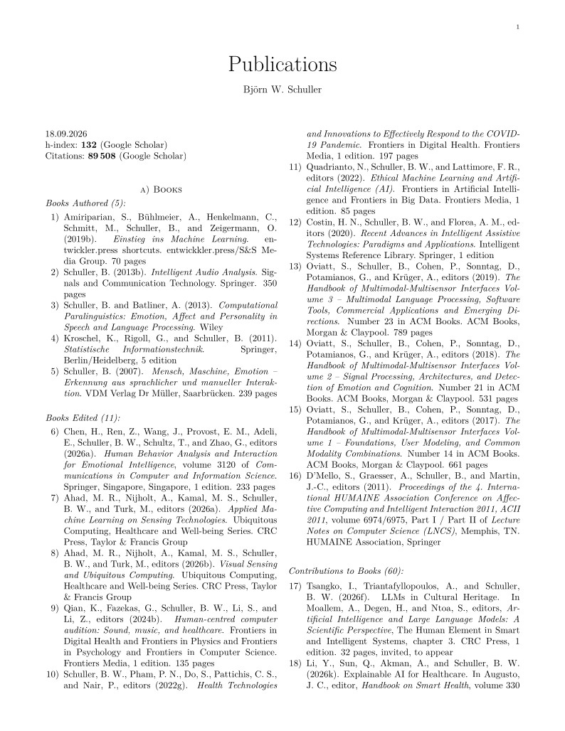 Publications by Björn Schuller