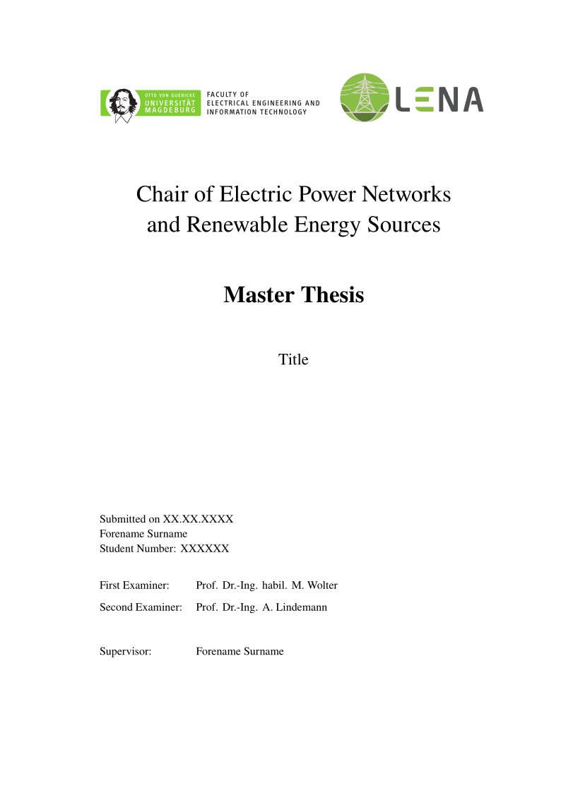 LENA-Template for Degree Thesis