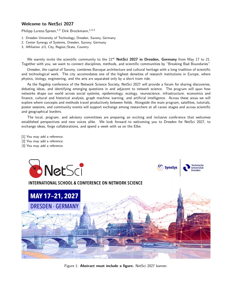 NetSci2027 Abstract Template