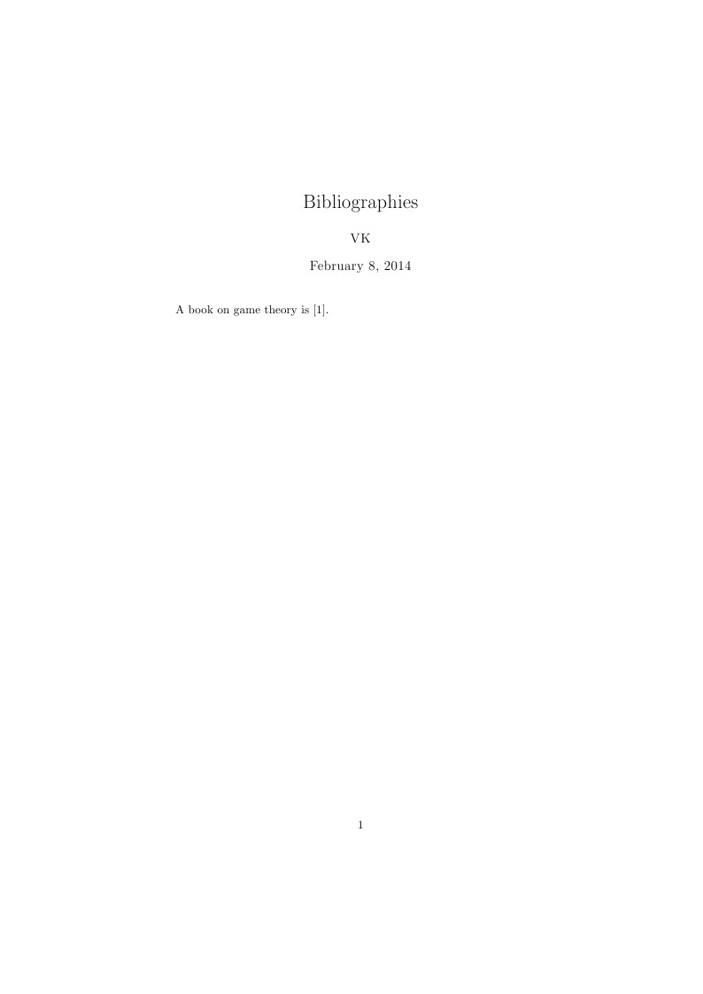 Bibliographies