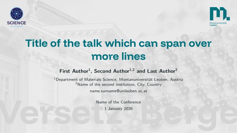MUL_talk (Montanuniversität Leoben presentation template)