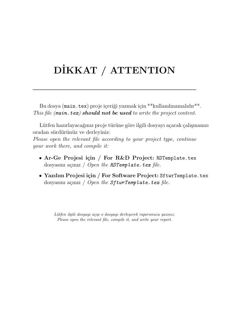 YTU-CE Computer Projects and Graduation Thesis Template