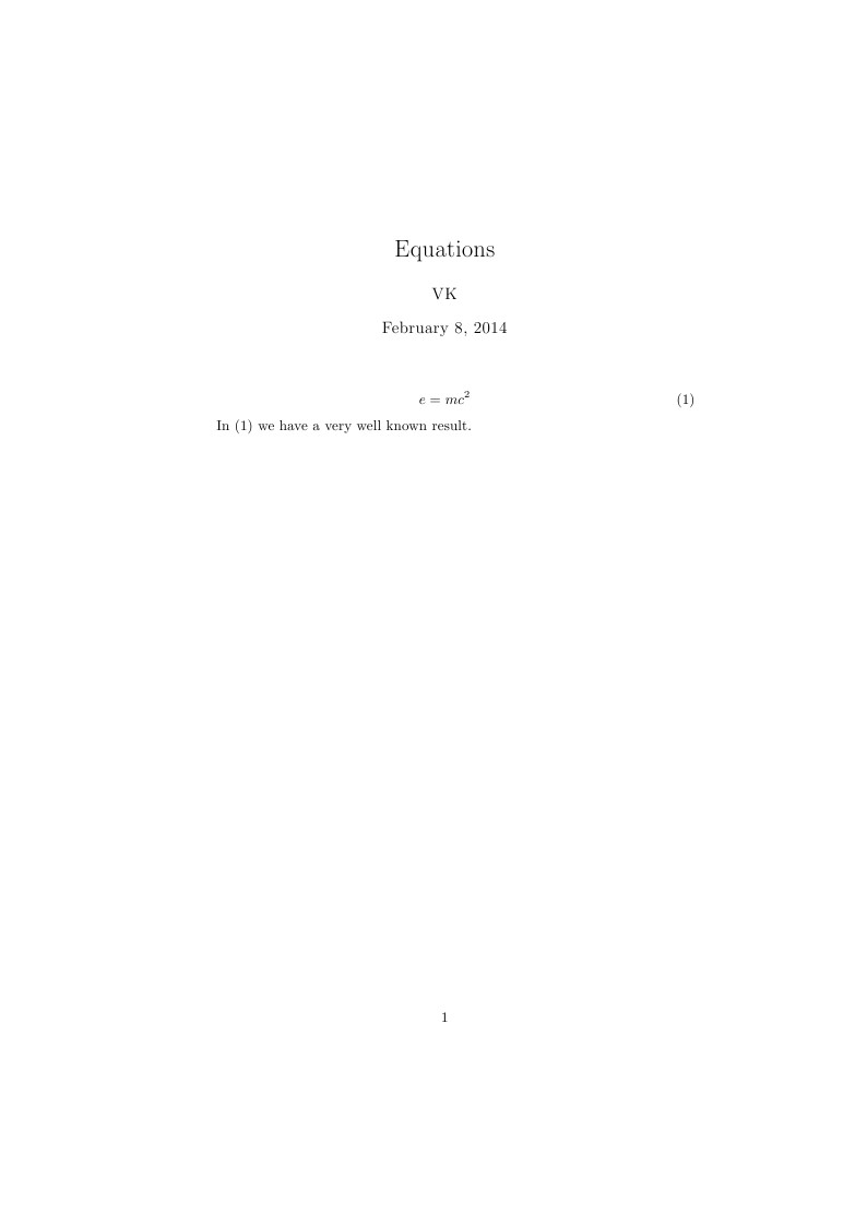 Equations