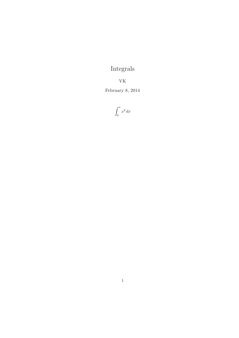 Integrals