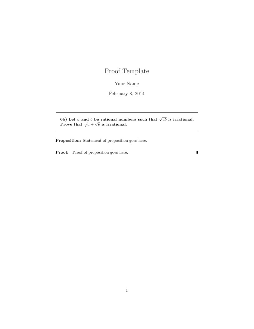 Proof Template