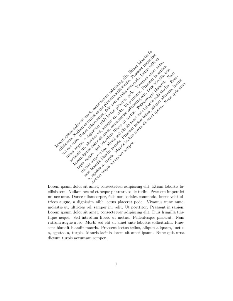 Example of rotated text in LaTeX