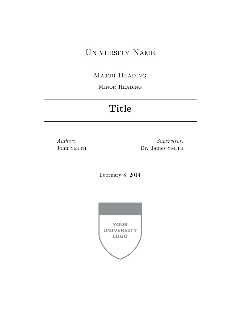 Title page with logo