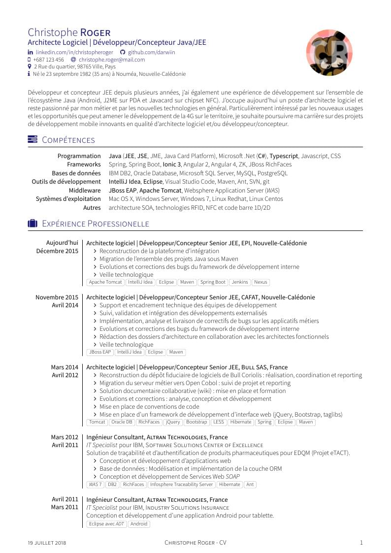 YAAC: Another Awesome CV