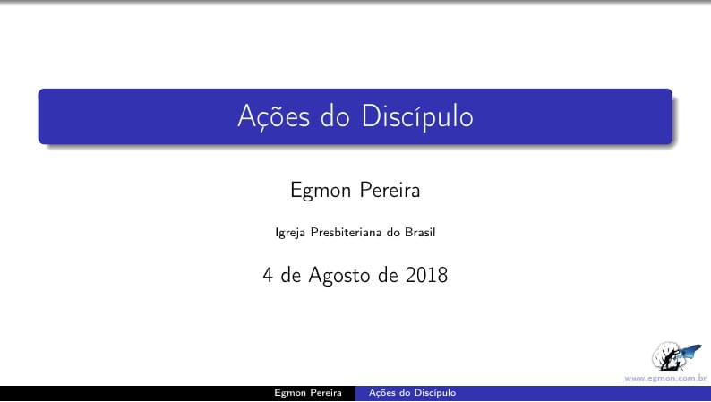 Ações do Discípulo