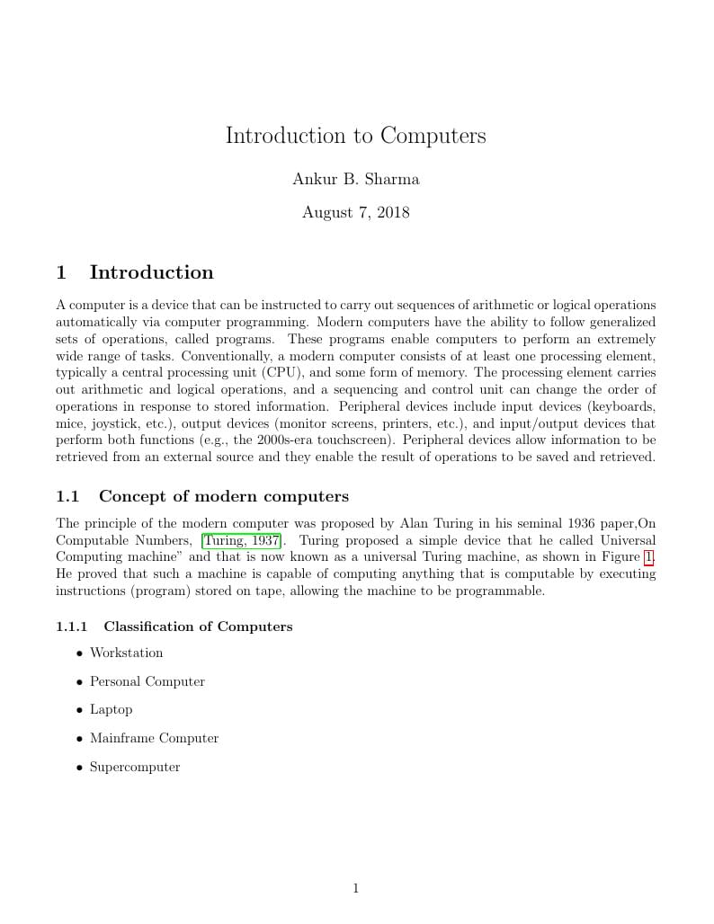 Introduction to Computers